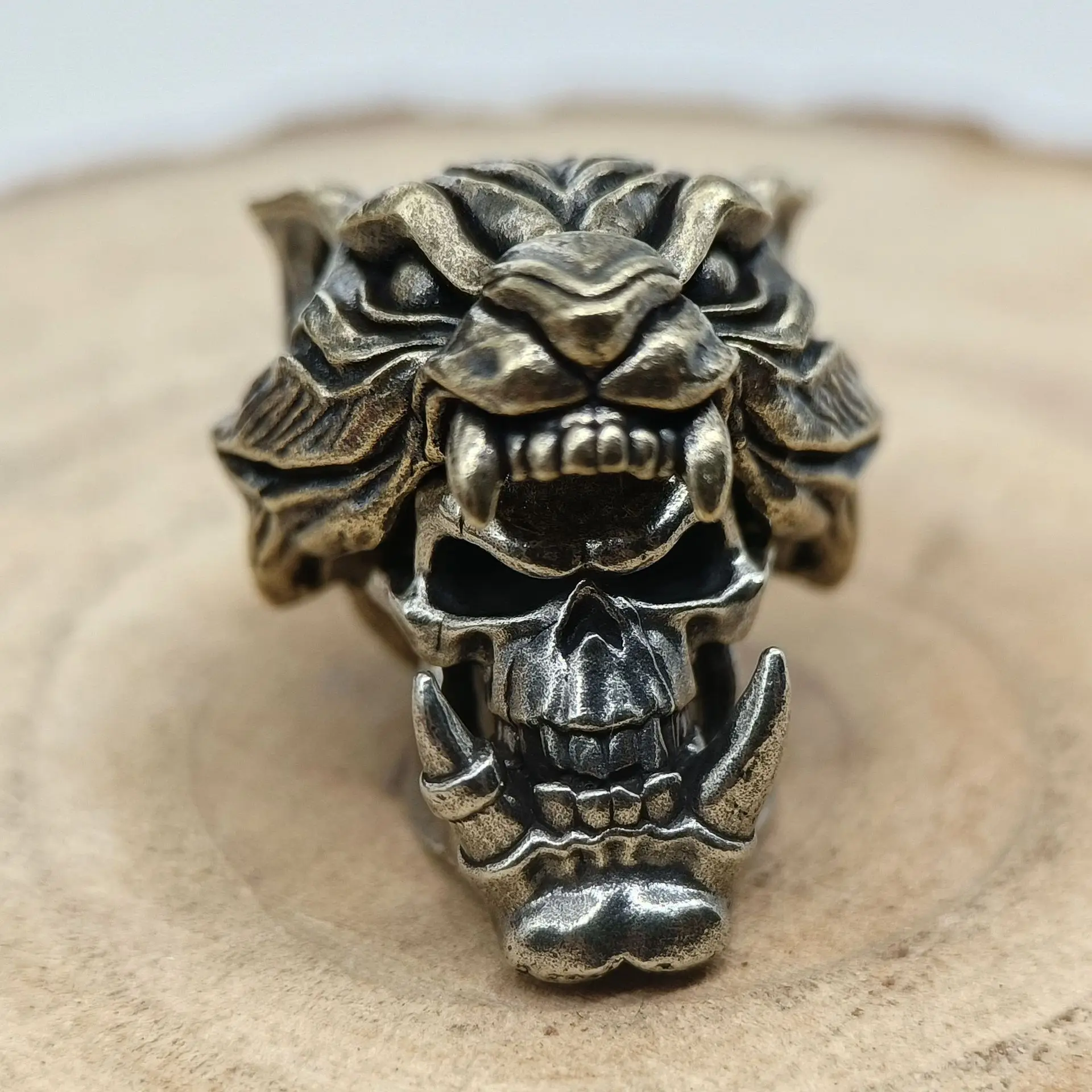 

Tiger Hat Orc Knife Beads EDC Wear Paracord Tools Brass Copper Lanyard Pendants Character Style Key Rings DIY Accessories