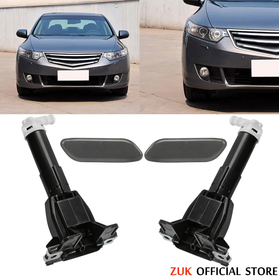 

ZUK 4PCS Headlight Headlamp Washer Nozzle Actuator Cover Cap For HONDA ACCORD Euro SPIRIOR CU1 CU2 2008 2009 2010 2011 2012