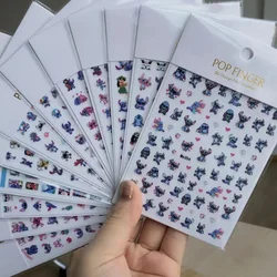 1PCS 3D Disney Stitch Nail Sticker Cartoon Animation Kawaii Blue Anime Nail Art Decorations DlY Self-adhesive Stickers For Nails