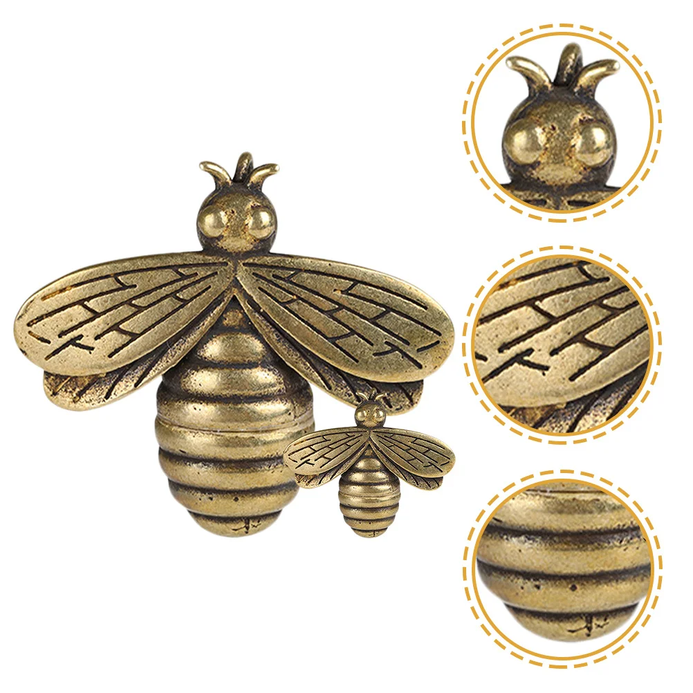2pcs Vintage Brass Bee Charm Pendants For Jewelry Making Craft Supplies Necklace Bracelet Keychain Diy Accessories