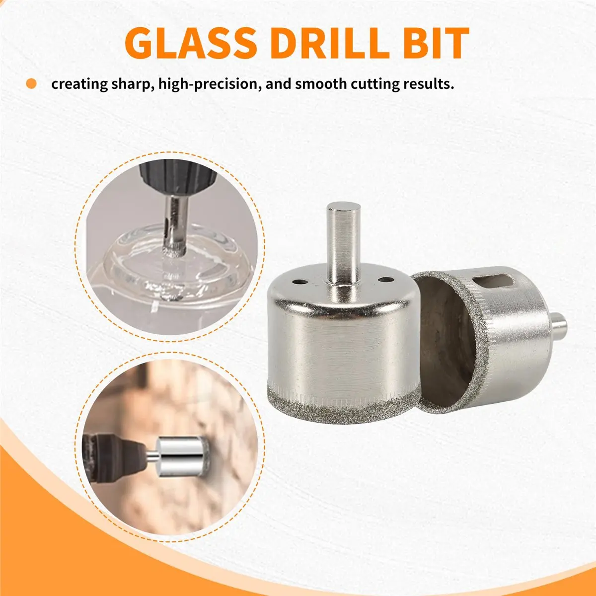 

(HOPE) Diamond Drill Bits Set 10PC Diamond Hole Saw Set Glass Drill Bit for Ceramic Tile Porcelain Marble Granite Stone Bottles