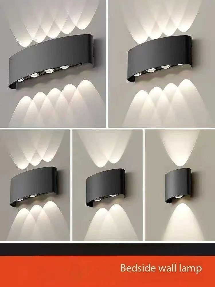 

LED Wall Light Outdoor Indoor 2W 4W 6W 8W 10W AC85-265V Up Down White Black Modern Light For Home Garden Bedroom Corridor