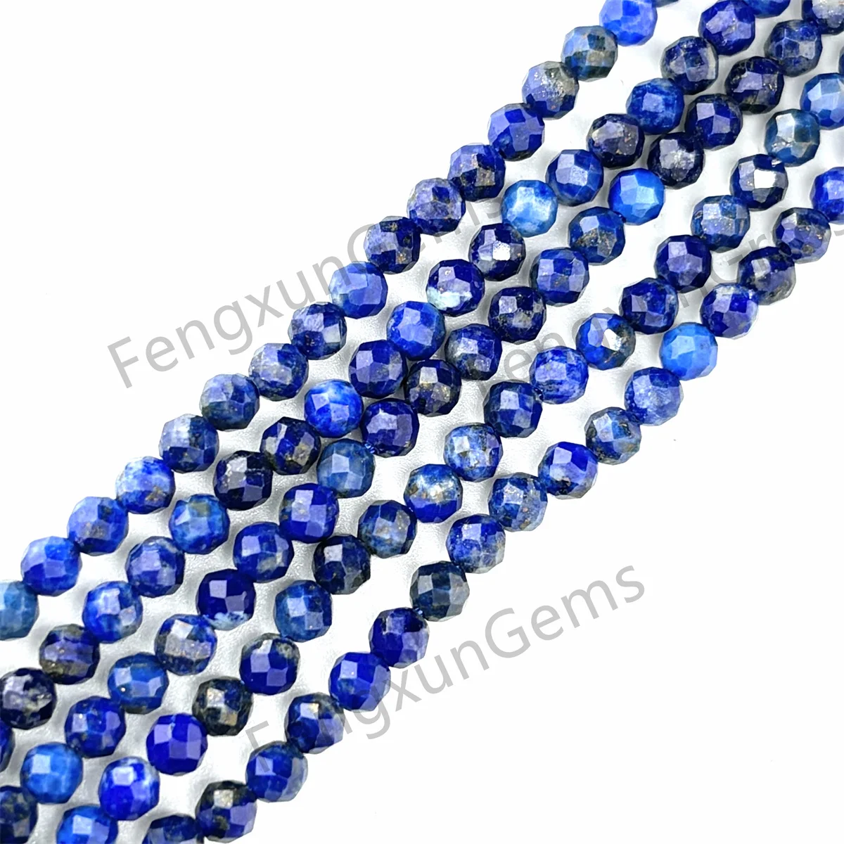 2 3 4mm Afghanistan mines Area Lapis Lazuli Natural Stone Loose Round Ball Faceted Beads for Bracelet making DIY Accessories