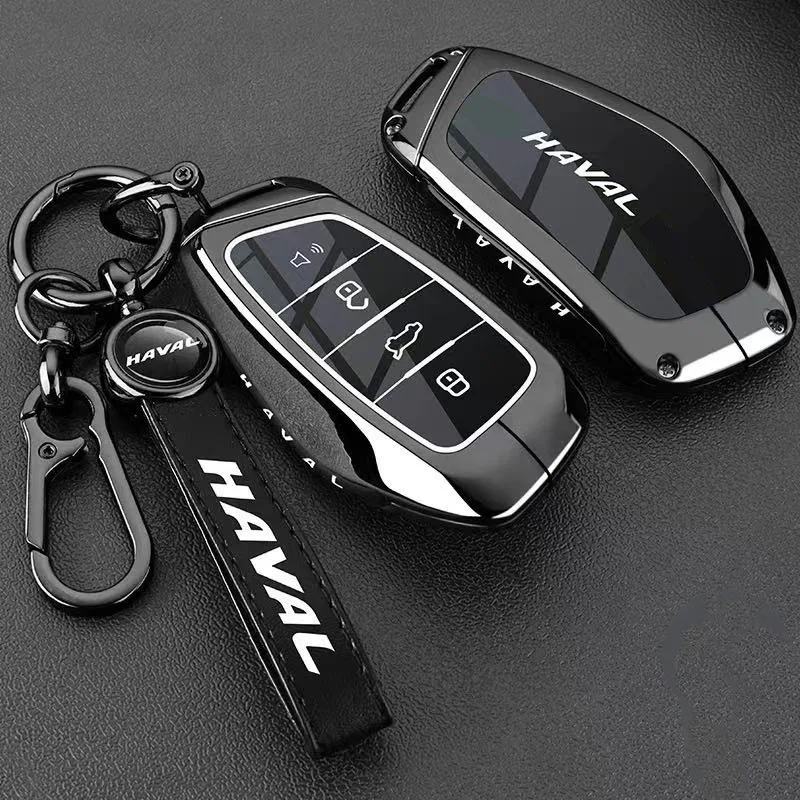 Auto-Schlüsselhülle aus Zinklegierung und TPU mit Kette für Great Wall Haval H6 2024 H9 2024 H2 M6 Cool Dog Plus Owl Dragon MAX H6 H7 PAO – Detail 6