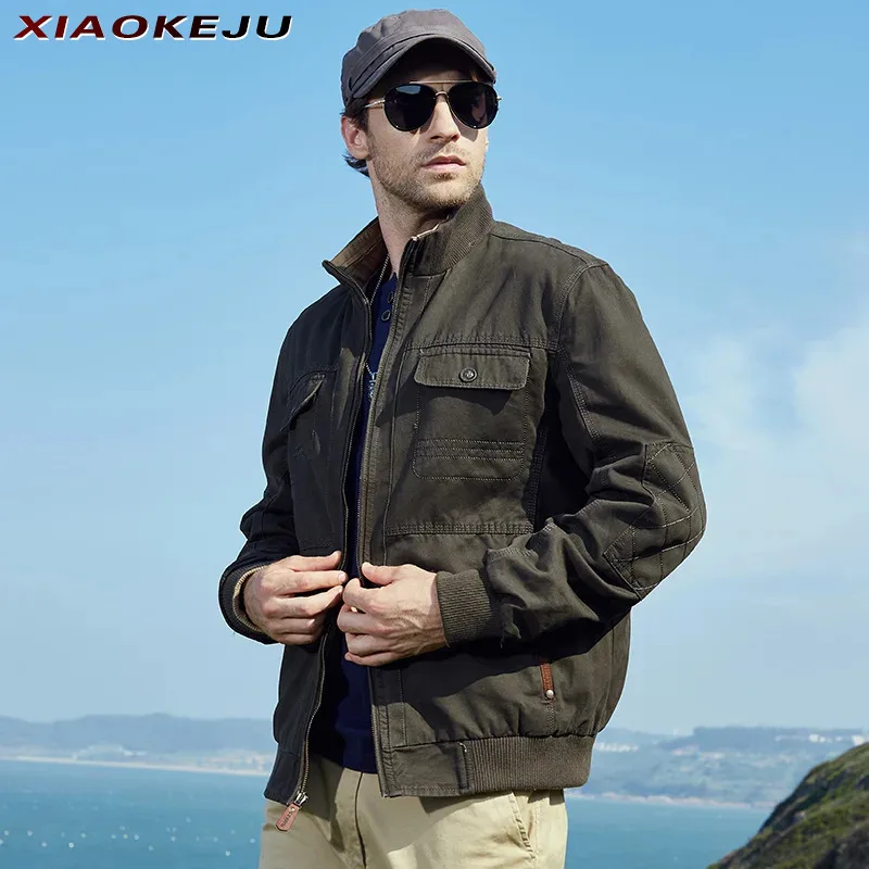 Motorcycle Jacket Man Man Jacket Withzipper Sports Bomber Techwear Baseball Military Heavy Camping Windbreak