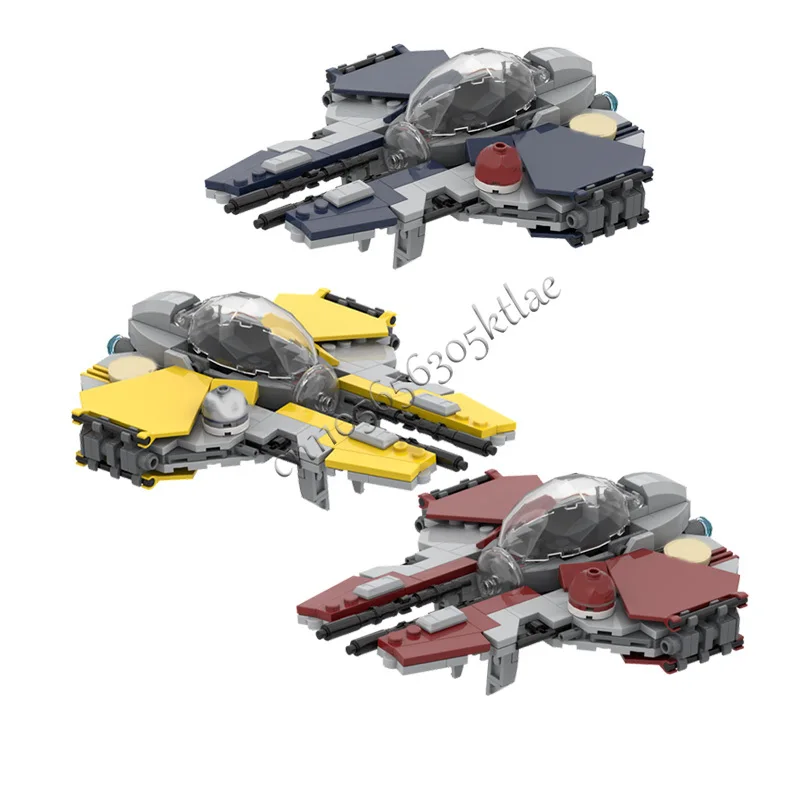 

Серия MOC Star Battle: Маленькая модель истребителя, технологичные строительные блоки, креативный конструктор для детей, популярный подарок на день рождения.