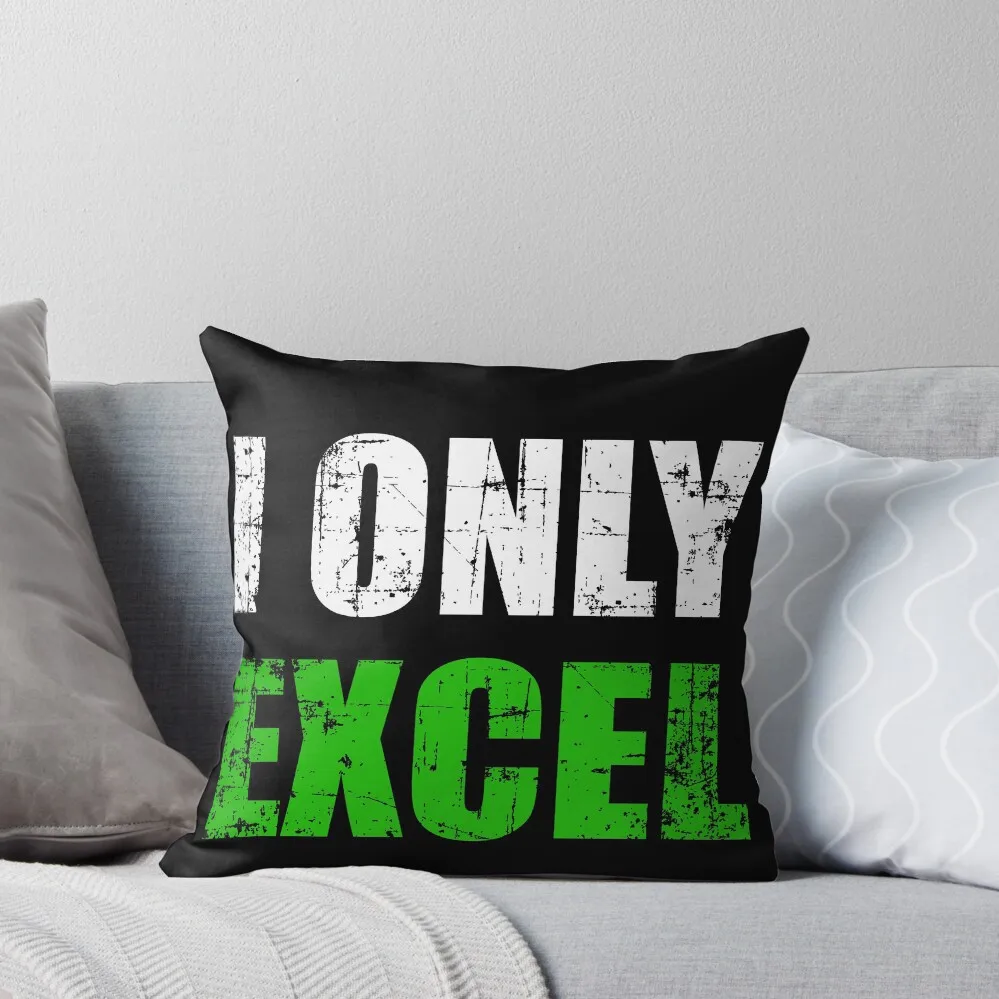 

I Only Excel Throw Pillow Decorative Sofa Cushions Cushions For Sofa pillow cover christmas home decor items pillow
