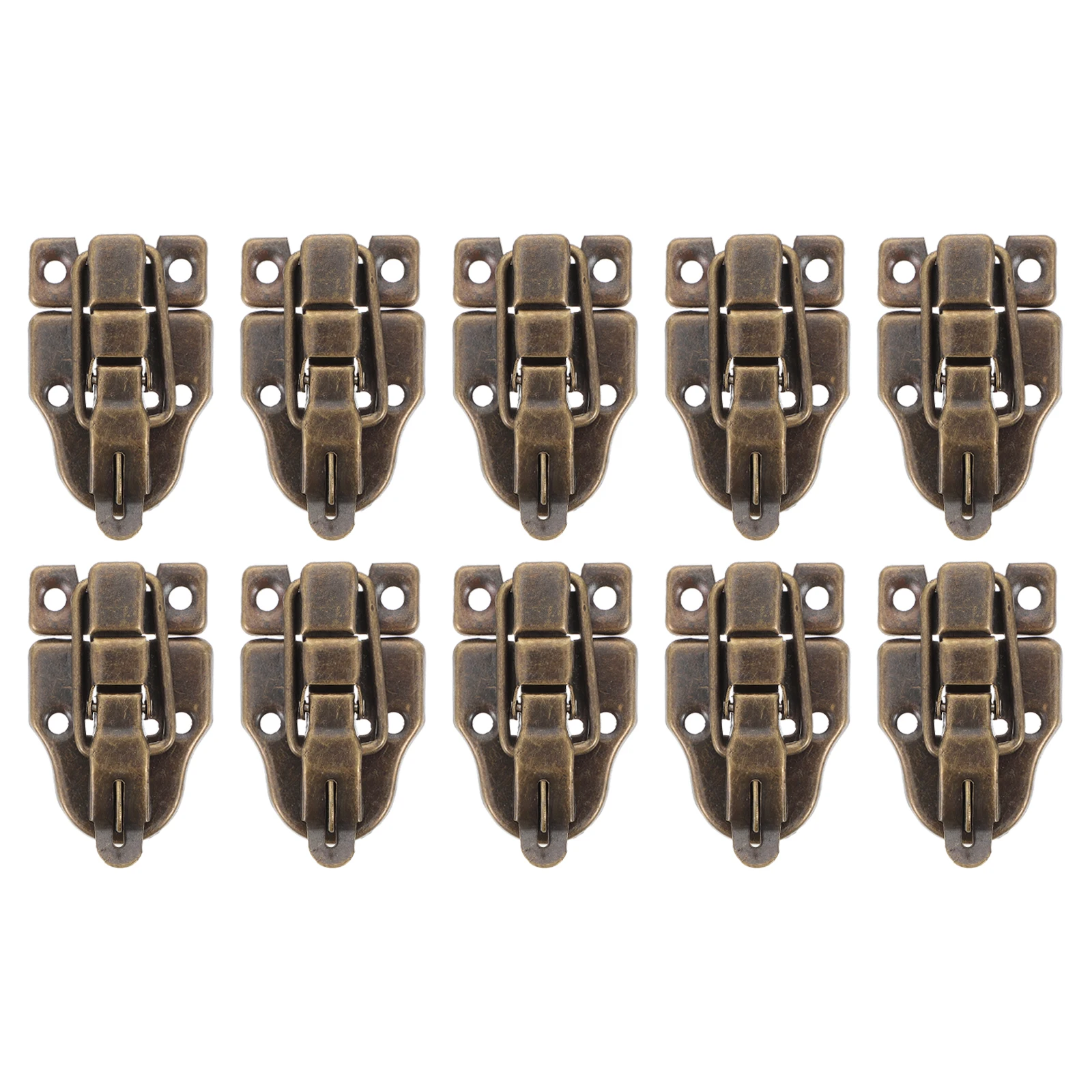 

10 Pcs Wooden Box Toggle Latch Vintage Clasp Brass Toolbox Locks for Furniture Craft Storage Display Hardware