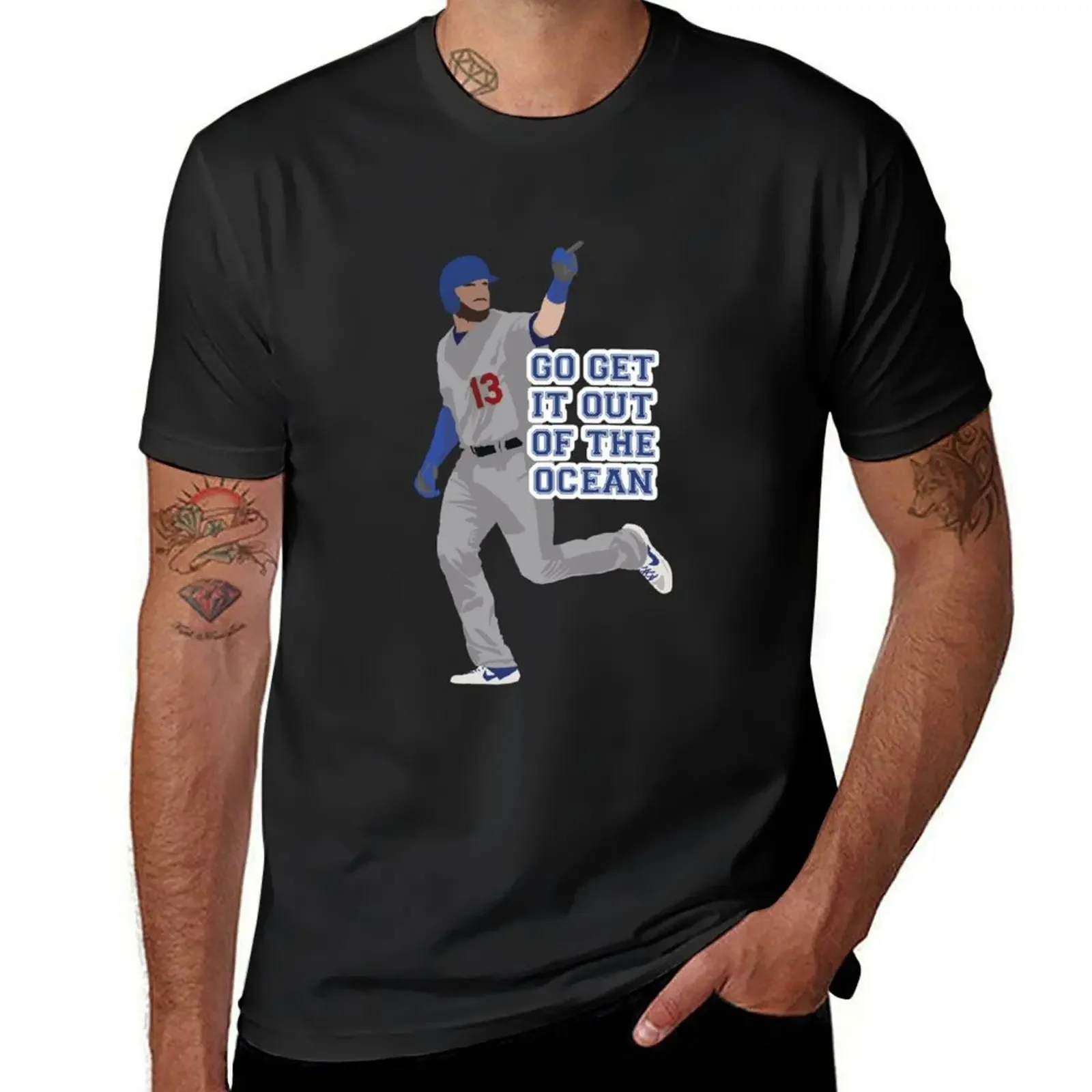 Max Muncy Go Get It Out of The Ocean Sticker T-Shirt vintage anime shirt Louboutins T-shirt men