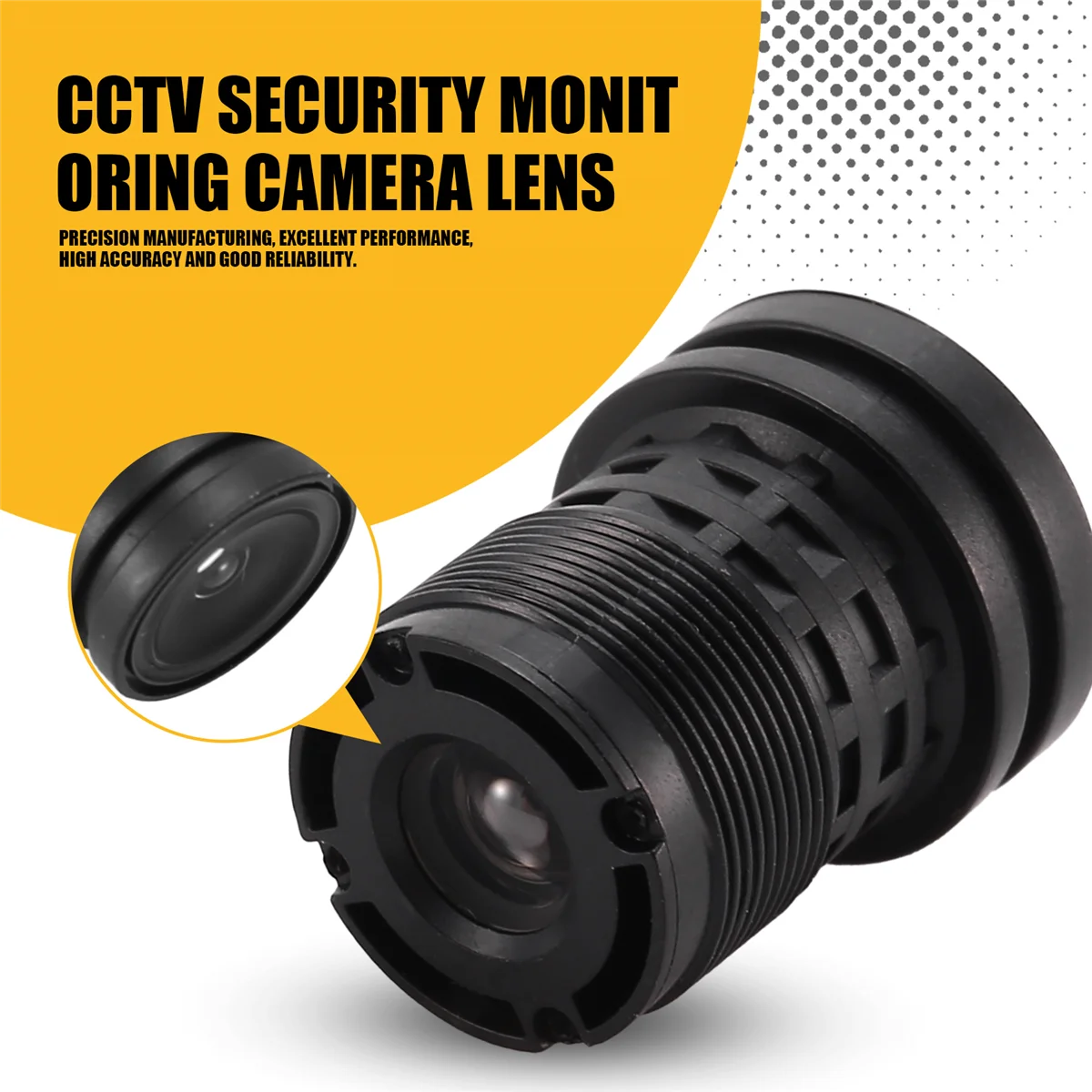 CCTV CCD 카메라용 ABSQ-M12 나사 마운트, 초점 거리 F2.0 IR 렌즈, 3.6mm