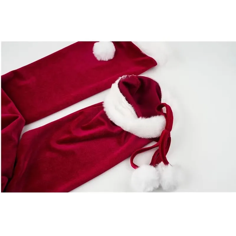 Anime Bunny Girl Christmas Uniform Bodysuit with Cloak Red Stockings Outfits Cosplay Costumes  Plush Nightgown Underwear Outfits