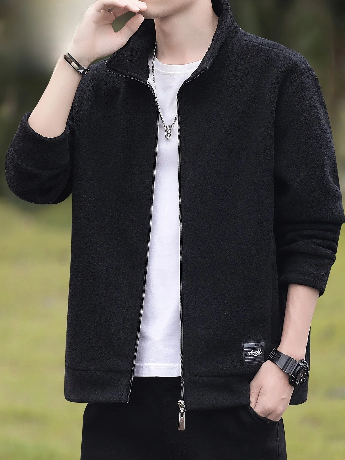 

Pierre Cardin Мужское пальто Fce Jaet, повседневное универсальное осенне-зимнее новое длинное пальто из полиэфирного волокна све на молнии