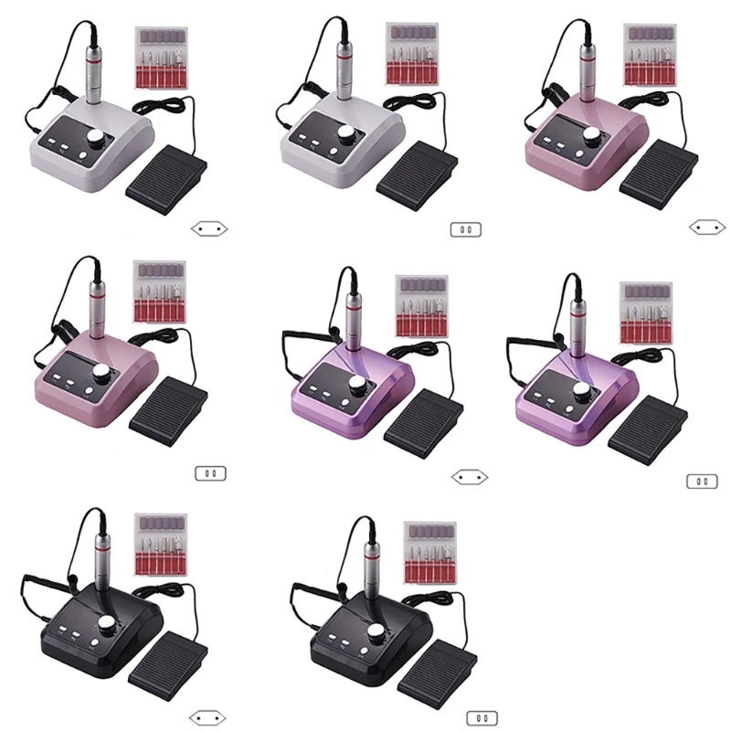 Máquina pulidora uñas E1YE, taladro eléctrico recargable para uñas, taladro para uñas