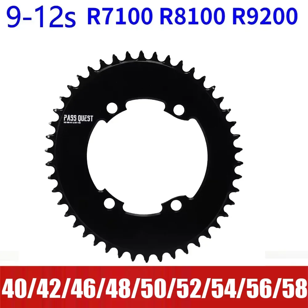 PASS QUEST 110BCD Oval Bike Chainring for Shimano ULTEGRA R8100 Dura-ace R9200 46 48T 50T 52T 54T 56T 58T Narrow Wide Chainwheel