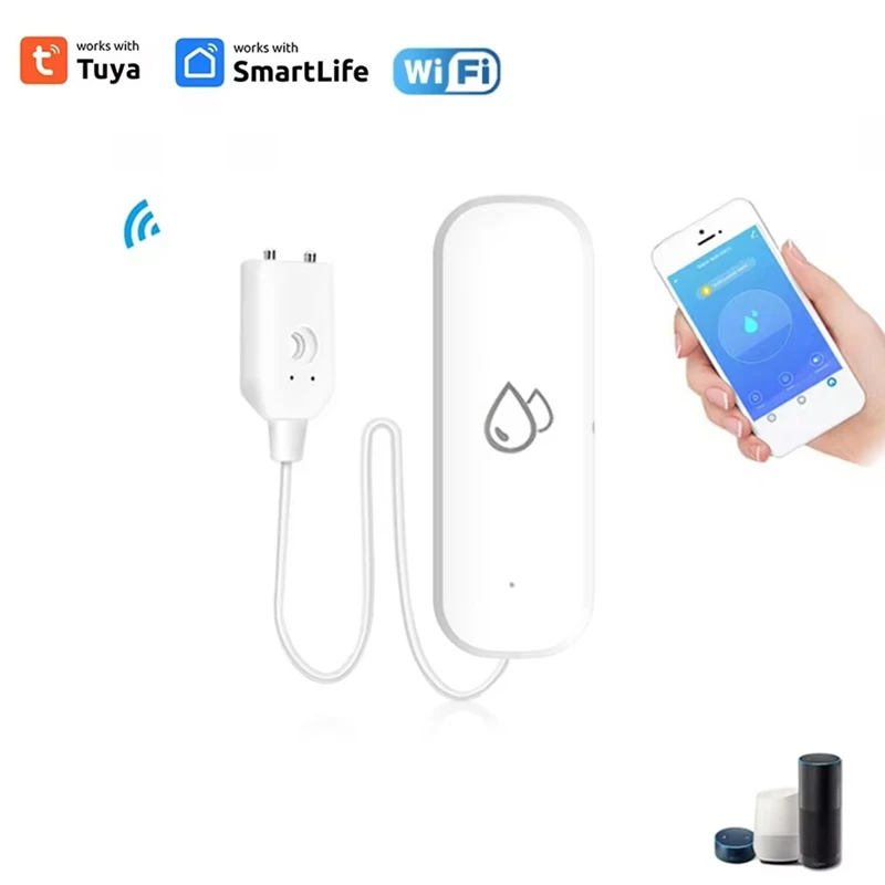 N75R-Tuya Wifi Water Sensor Leakage Alarm Flood Leak Detector Smart Home Remote Control Smart Home Security Protection