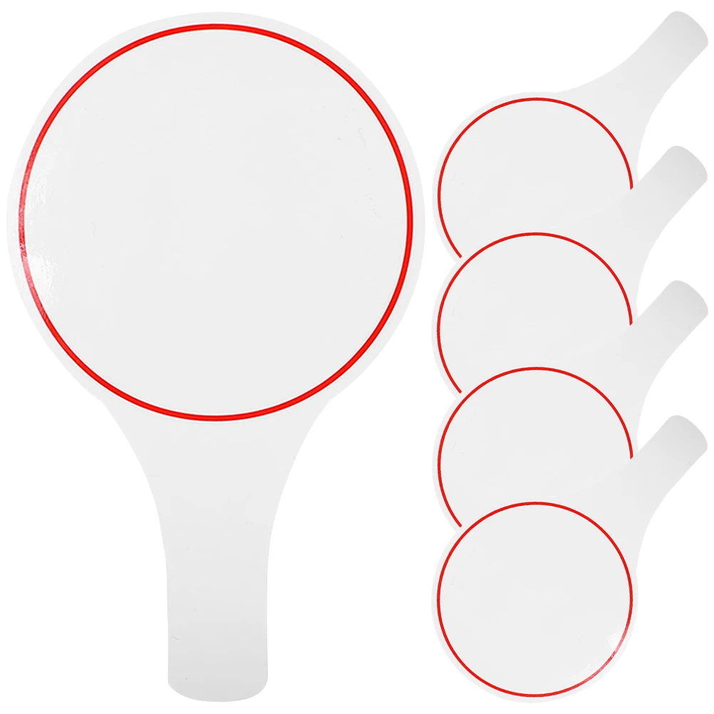 

5pcs Erasable Boards Handheld Whiteboard for Students Dry Wipe Paddle Handheld Whiteboard Blank Writing Retail Auction