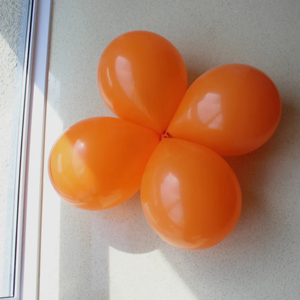 

100 Pcs Halloween Event Decorations Party Balloons Home Funny for Orange and Black