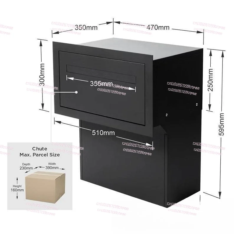 Anti-Theft Home Package Delivery Box & Self-Pickup Locker - Mailbox for Parcels, Documents & Office Courier Receiving