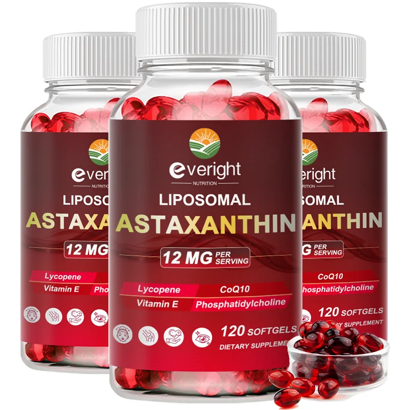 

Liposomal Astaxanthin for Healthy Skin & Anti-Aging – Powerful Antioxidant Blend with Lycopene, CoQ10, Lutein & Zinc for Eyes