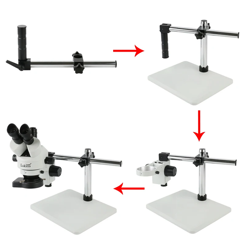 stereo-trinocular-microscope-stand-accessories-32mm-adjustable-multiple-angles-metal-universal-arm-boom-arm-bracket-holder