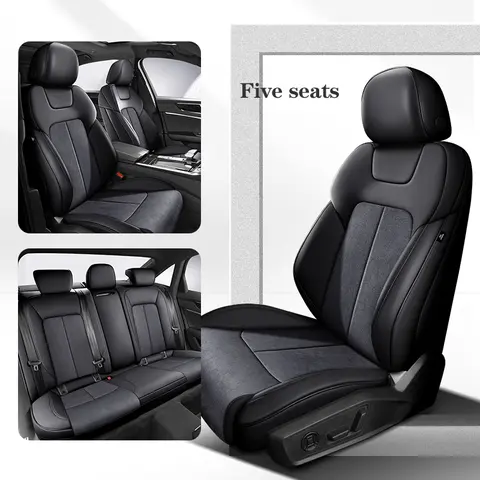 Audi TT MK2 2008-2014 360용 맞춤형 카시트 커버 °   서라운드 100% 핏 스웨이드+가죽 자동 인테리어 액세서리
