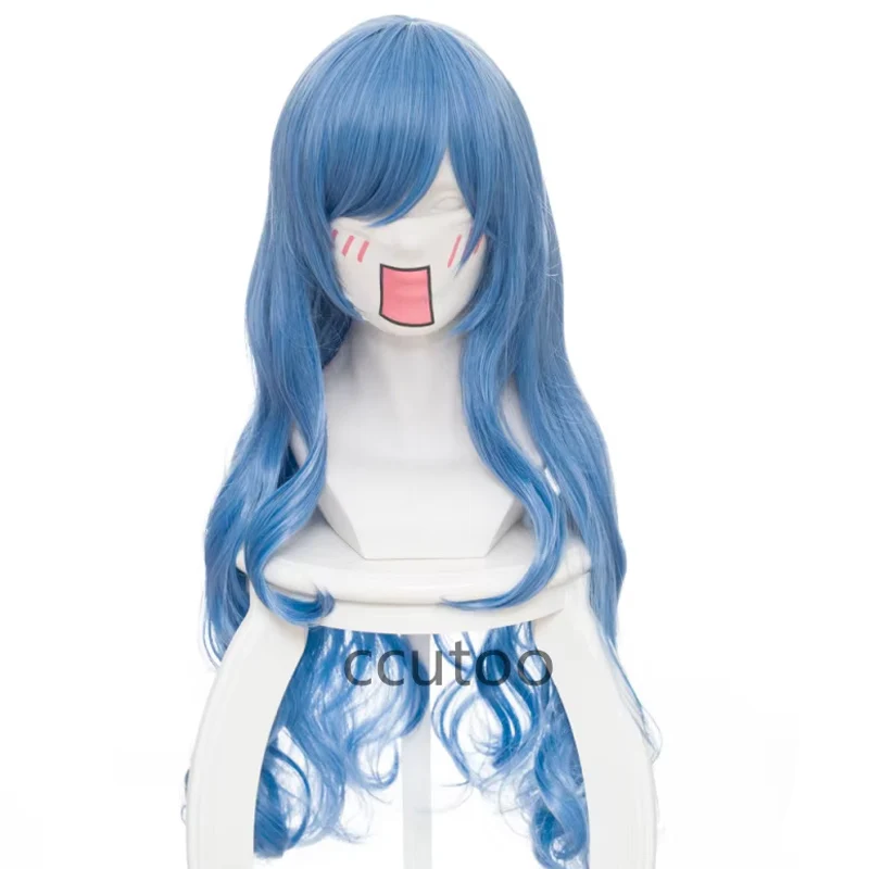 

ccutoo 80cm Blue Mix Wavy Long Synthetic Wig Himouto! Umaru-chan Cosplay Tachibana Sylphynford Cosplay Full Wigs Heat Resistance