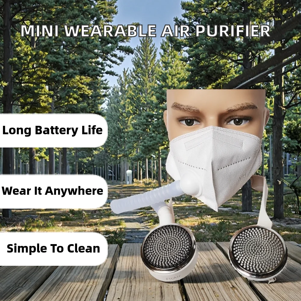 2026new Rechargeable Battery Powered Portable Mini Wearable Necklace HEPA Filter Air Purifier for Outdoor/Car/Household Use
