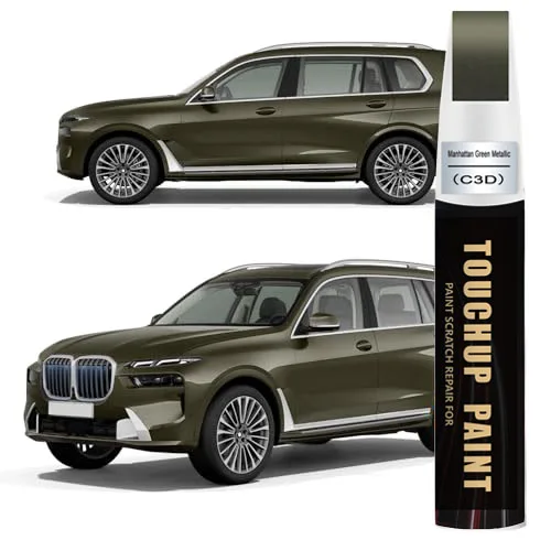 Car Touch Up Paint(Manhattan Green Metallic(C3D)) for BMW Car Paint Scratch Repair Kit, Quick & Easy Solution to Repair