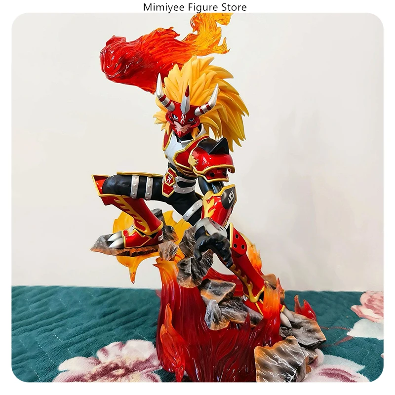 

26cm Digimon Agnimon Ten Warriors Fire Warrior Battle Pose Anime Figure Model Statue Collection Decor