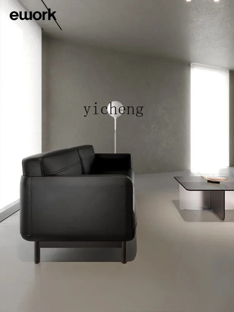

Office Sofa Lychee Pattern Western Leather Office Simple Modern Reception Business Rest Area for Guests