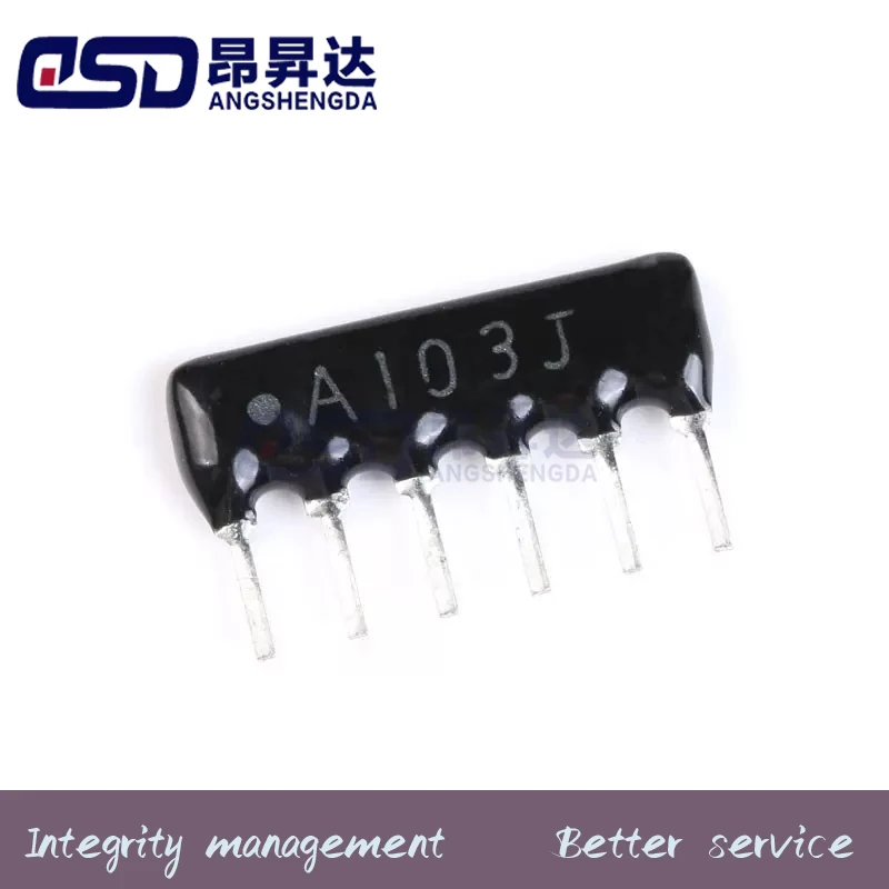

200PCS 6 Pins 6P Straight Insert Resistor Network A103J A102J A472J 512 330R 4.7K 1K 10K 2K 3K