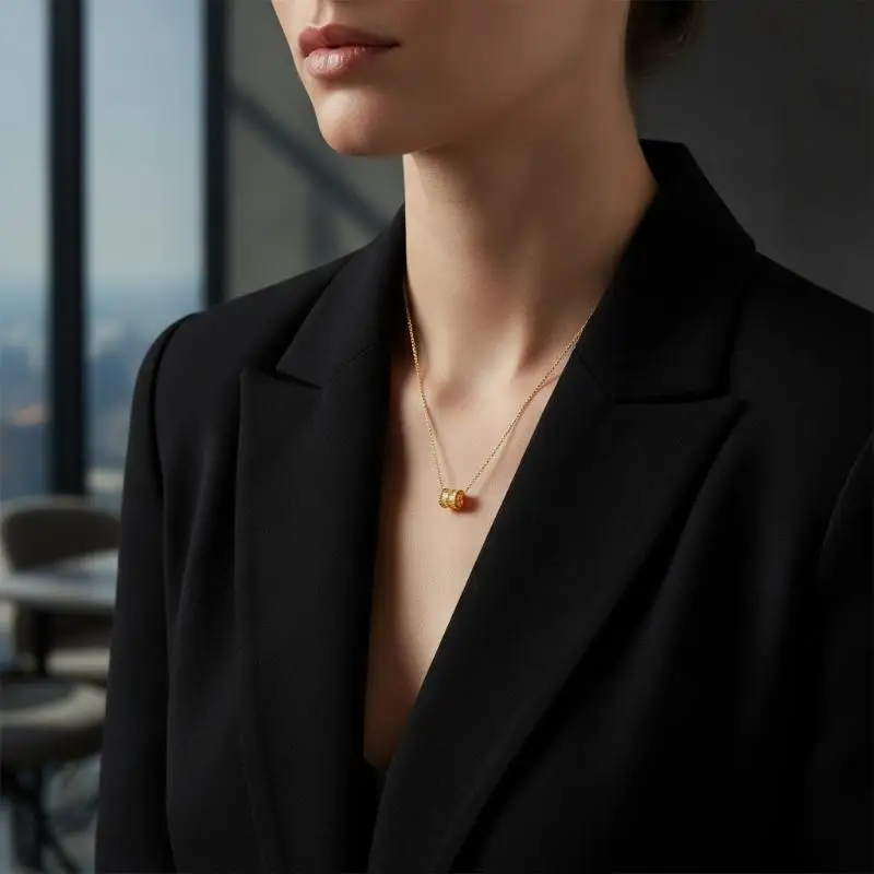 Schlanke Halskette im Luxus-Design, Kreatives Design, Schlüsselbeinkette für Damen, Hochwertiger Schmuck, Geschenk für Frauen – Detail 5