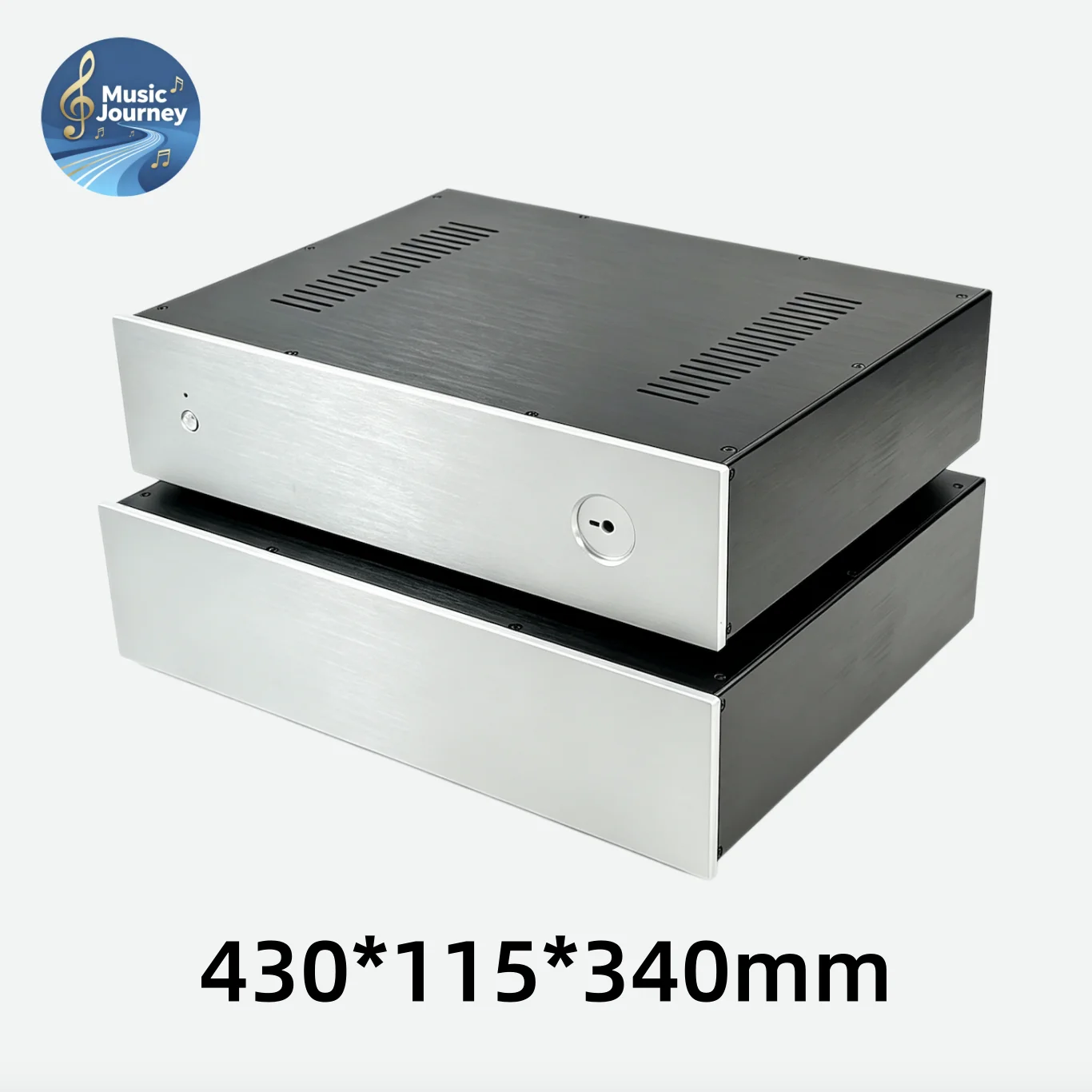 430*115*340mm Full Aluminum HiFi Chassis Preamp Power Supply Enclosure DAC Decoder Amp Shell DIY Home Audio Project Cabinet Case