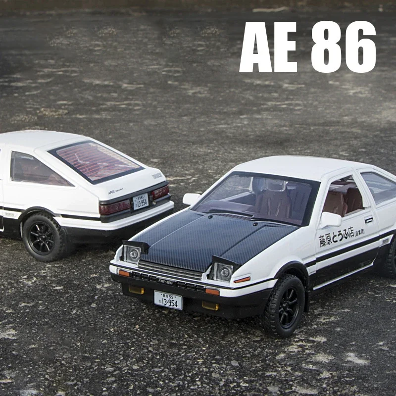 Inicial D 1:32 Toyota AE86 modelo de coche de aleación de Metal fundido a presión, coches de juguete para niños, coleccionables, modelo de coche para niños, regalos de cumpleaños