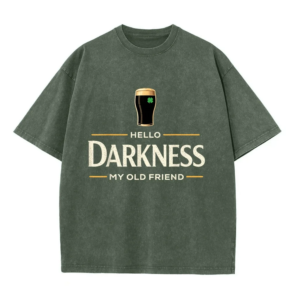 Dark Beer Friend Irish Green Funny St Patricks Day Men T-Shirt 5XL Oversized T Shirt Men's Clothing Father's Day Good Gift Tees