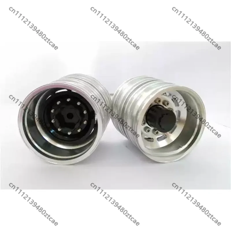 Metal Rear‑Wheel Dual‑Tire Hub, Upgrade Spare‑Part for 1/14 RC Tractor‑Truck Container Semi‑Trailer, Hobby Accessory