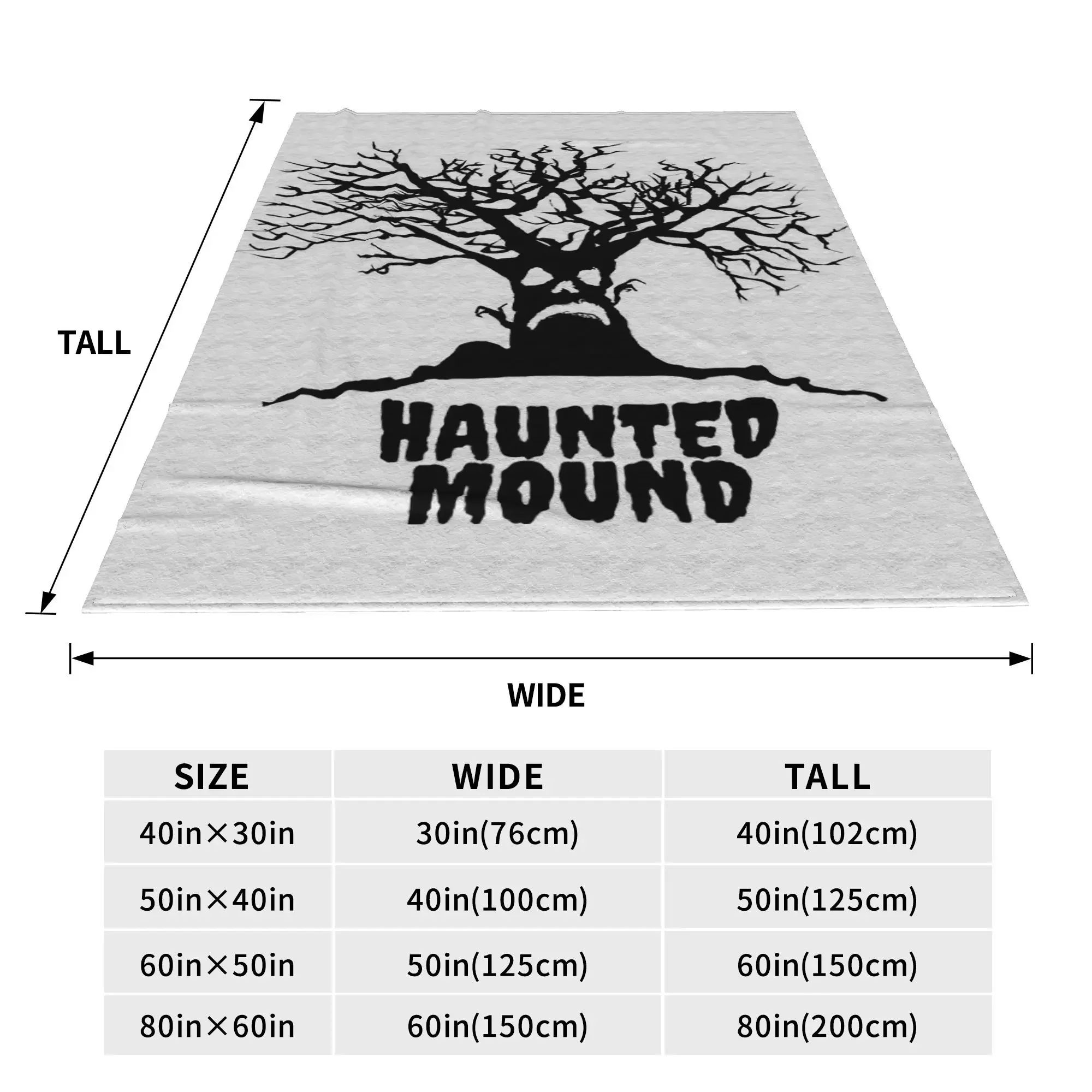 Flannel Throw Blanket Haunted Mound Sematary Ghost Mountain Warm Plush Blankets Soft Bedspread for Bed Living room Travel Sofa