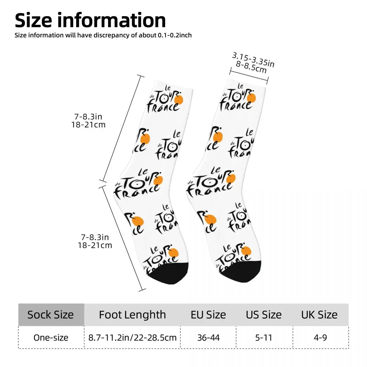 Crazy Design Men\'s Women\'s Le Tour De Frances Crew Socks Biking Cycling Product Sports Socks Cotton Wonderful Gifts