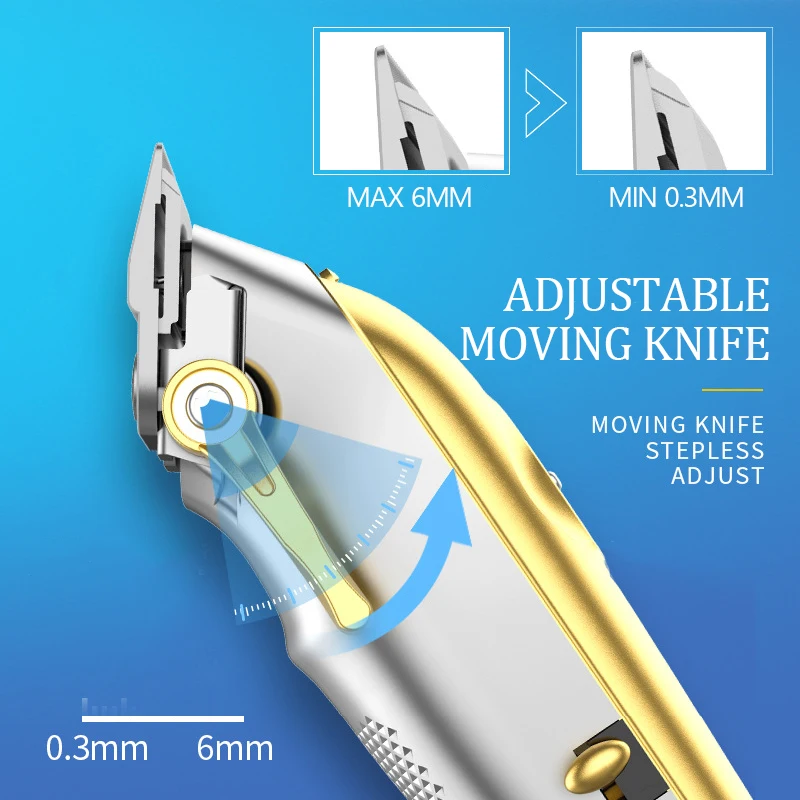 Kemei อุปกรณ์ตัดผมมืออาชีพ, ที่ตัดขนตัดผมไร้สายสำหรับหนวดเคราผู้ชาย mesin Potong rambut listrik ปรับได้และชาร์จใหม่ได้