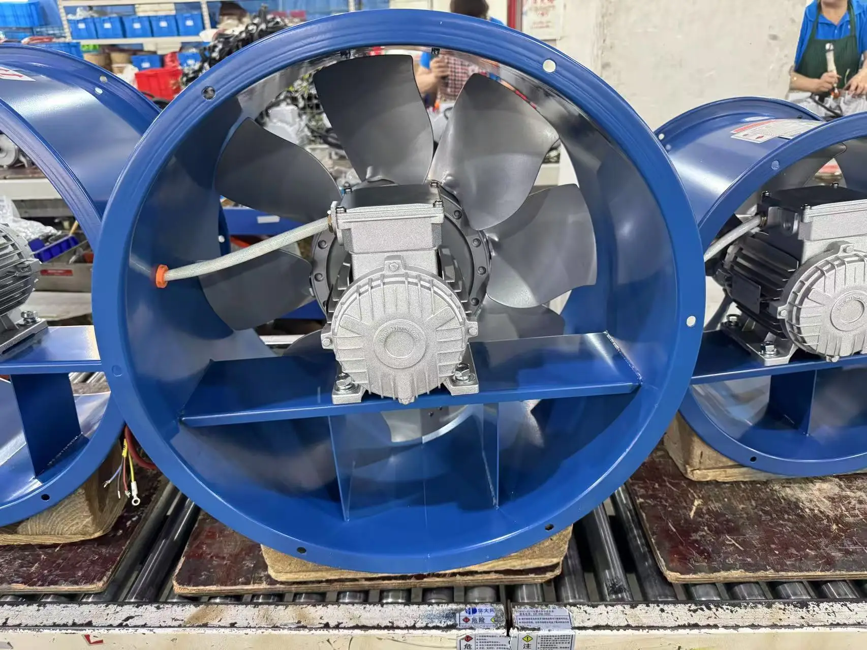 Industrial High-Temperature High-Humidity Resistance Axial Flow Fan Class H Aluminum Blade for Wood Drying Huabandry - view 6