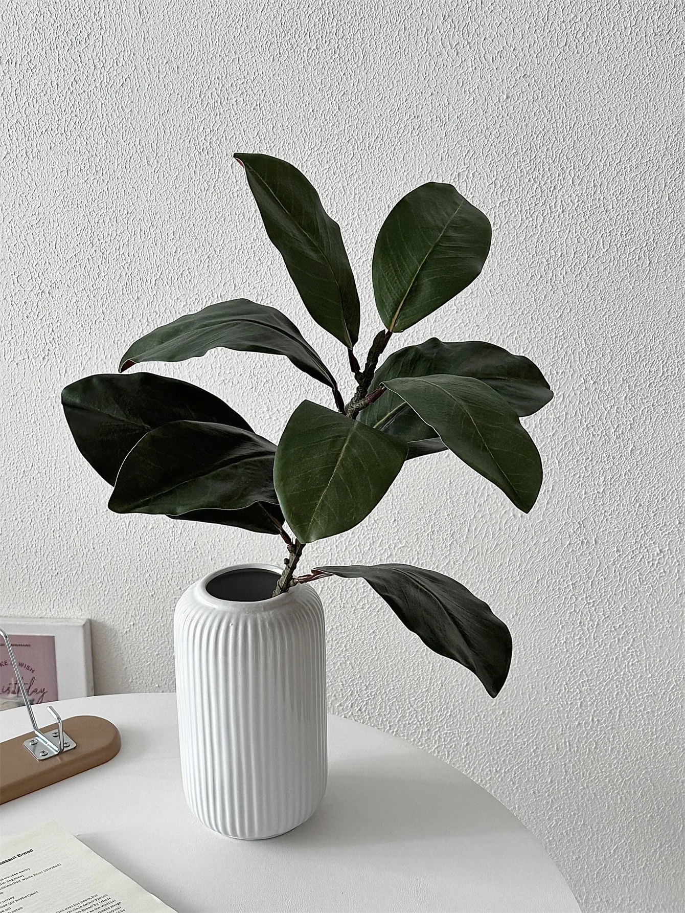 Large imitation Magnolia denudata rubber leaf imitation magnolia branches handmade 50cm artificial plants