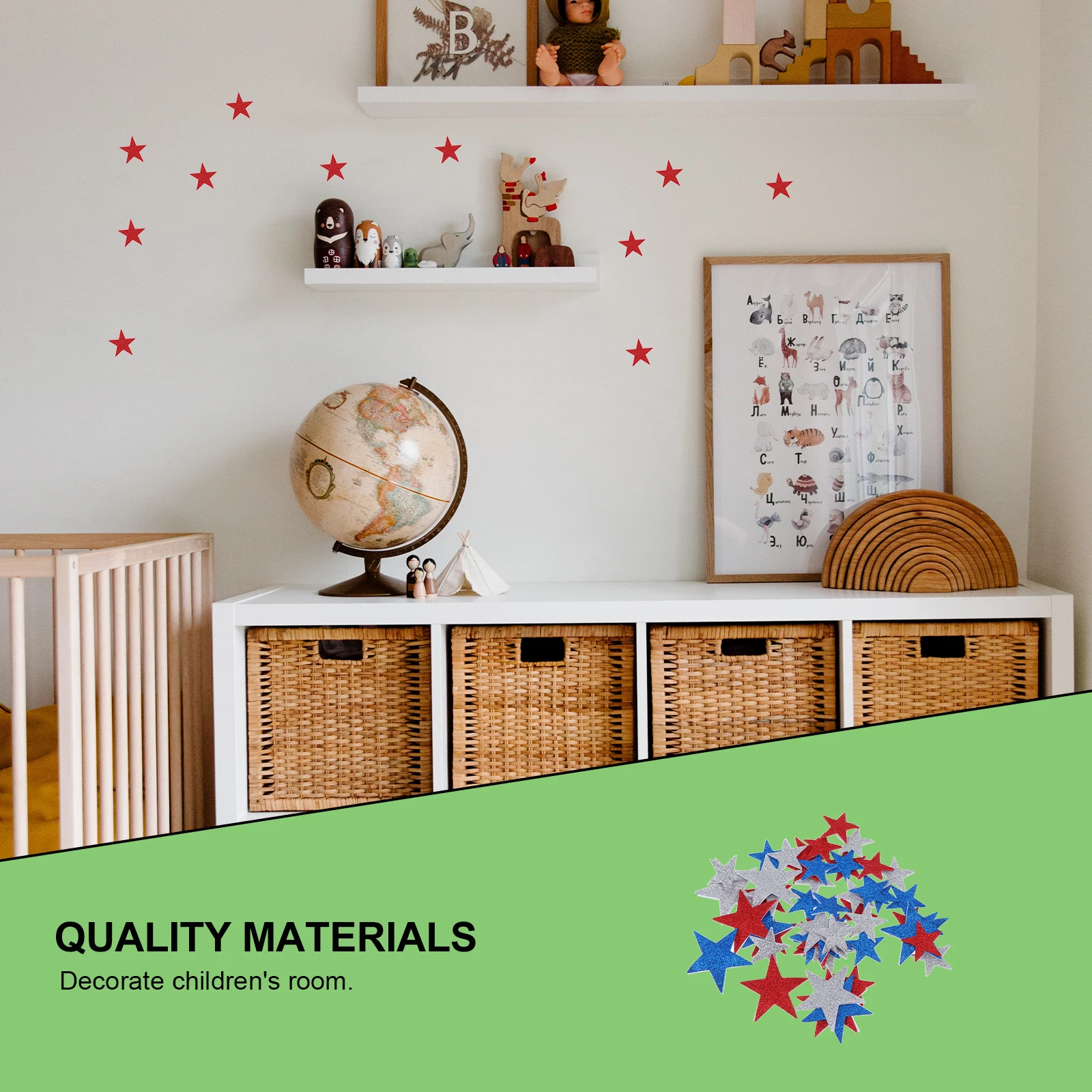 

300 шт. красочные наклейки из губки, очаровательная детская пентаграмма для дошкольников, сделай сам, Ева, декор для стен, пятиконечное использование