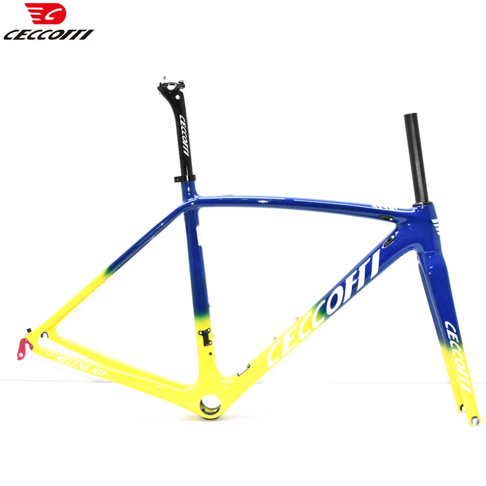 CECCOTTI-Carbon Bike Frame, Ultralight, Fit 700C X 25C, Full Carbon Road Bicycle Frameset