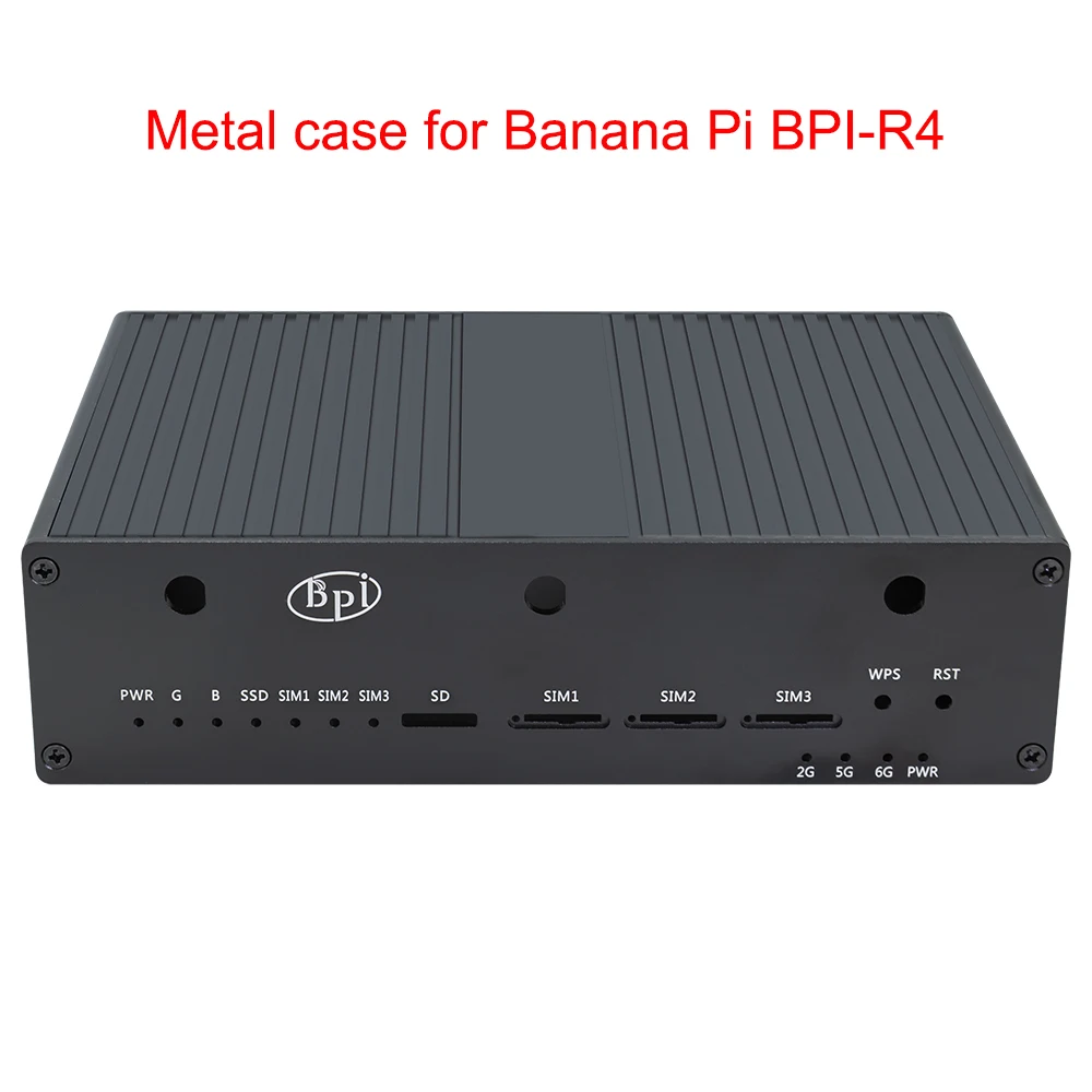 Caja de Metal para placa de desarrollo Banana Pi BPI-R4, accesorios