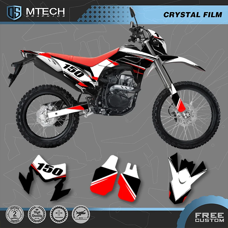 DSMTECH Motorcycle Graphics Background Decals Stickers Kits for 2021 2020 2019 2018 CRF150L 150L CRF 150cc 005