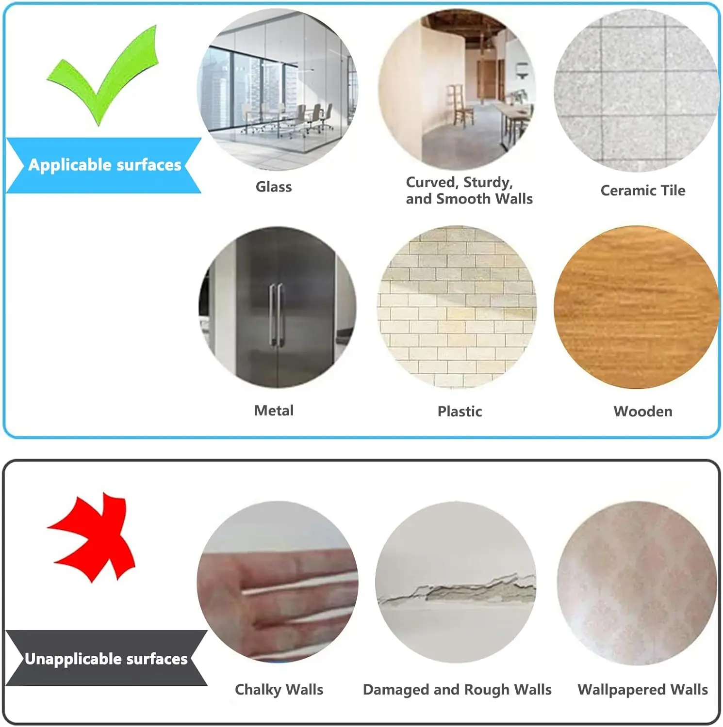 Magnetic dry erase whiteboard paper with adhesive,47 inch x 23 inch whiteboard film,easy to write and clean dry erase whiteboard
