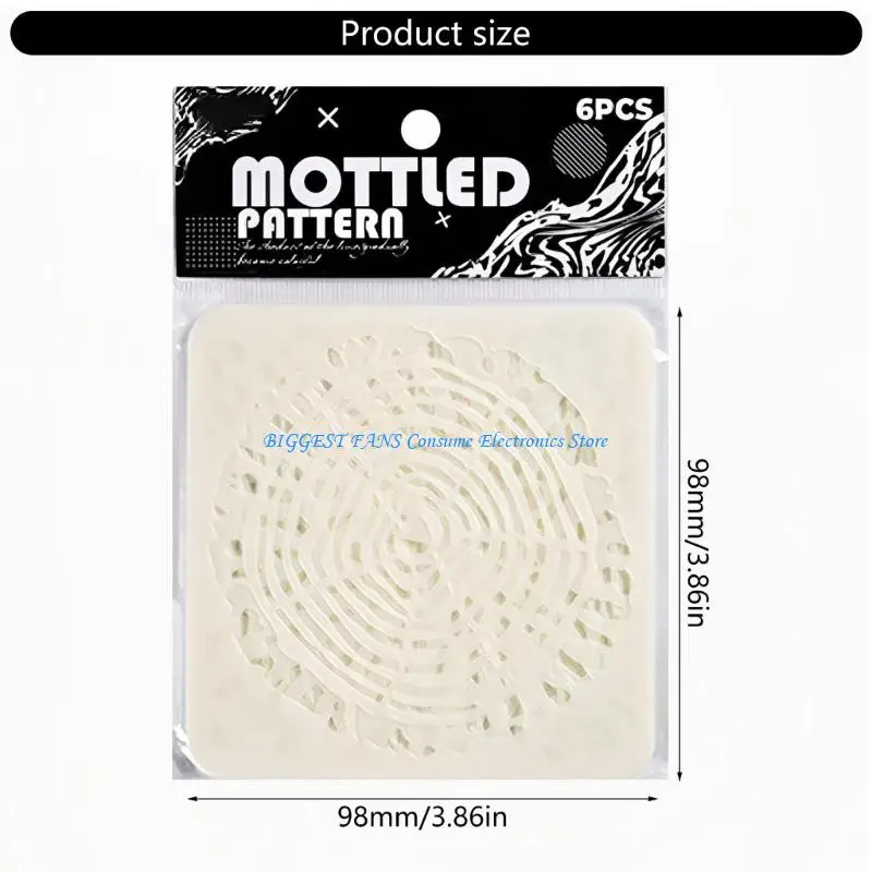 6 PC STENTICI STENZIONI MODELLI DRIVAMENTO STOCCHI STENCILI PITTURA