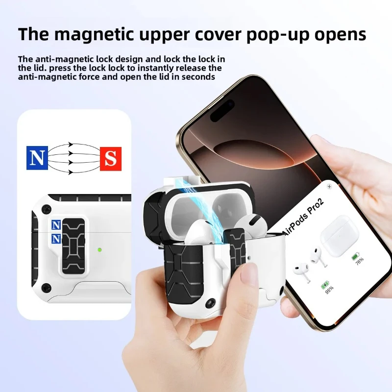

airpods4 headphone protective cover airpodspro2 second generation elastic cover Bluetooth bracket magnetic anti-fall