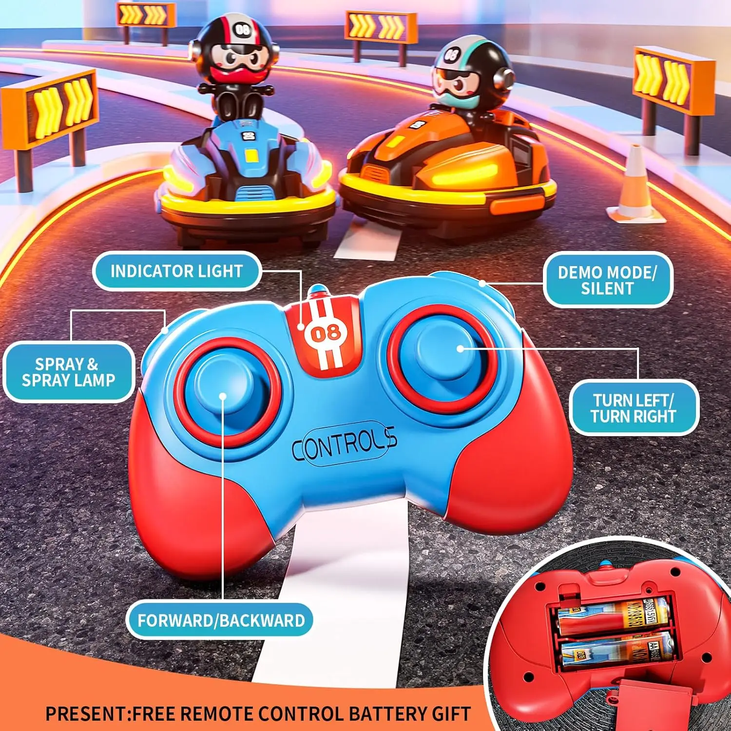 Jouet de voiture pare-chocs de combat RC pour enfant en bas âge garçon fille catapulte Robot Karting jouet avec lumière musicale jeu de bataille RC pour enfants batailles familiales