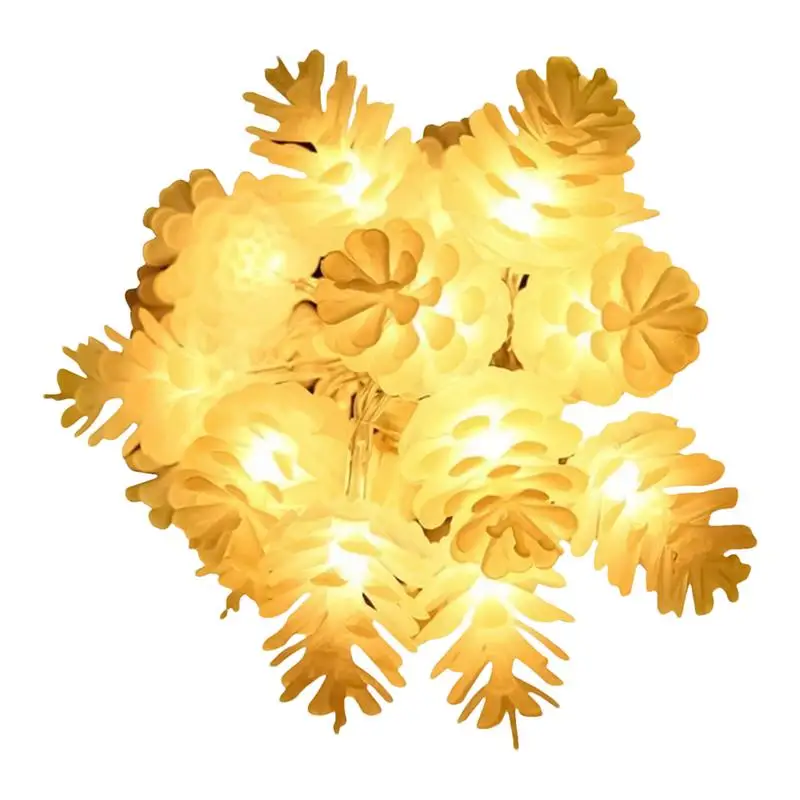 Christmas String Lights Pine Cone Holiday Lights Outdoor Christmas Lights Outdoor LED Lights Flexible Decorative Lights For